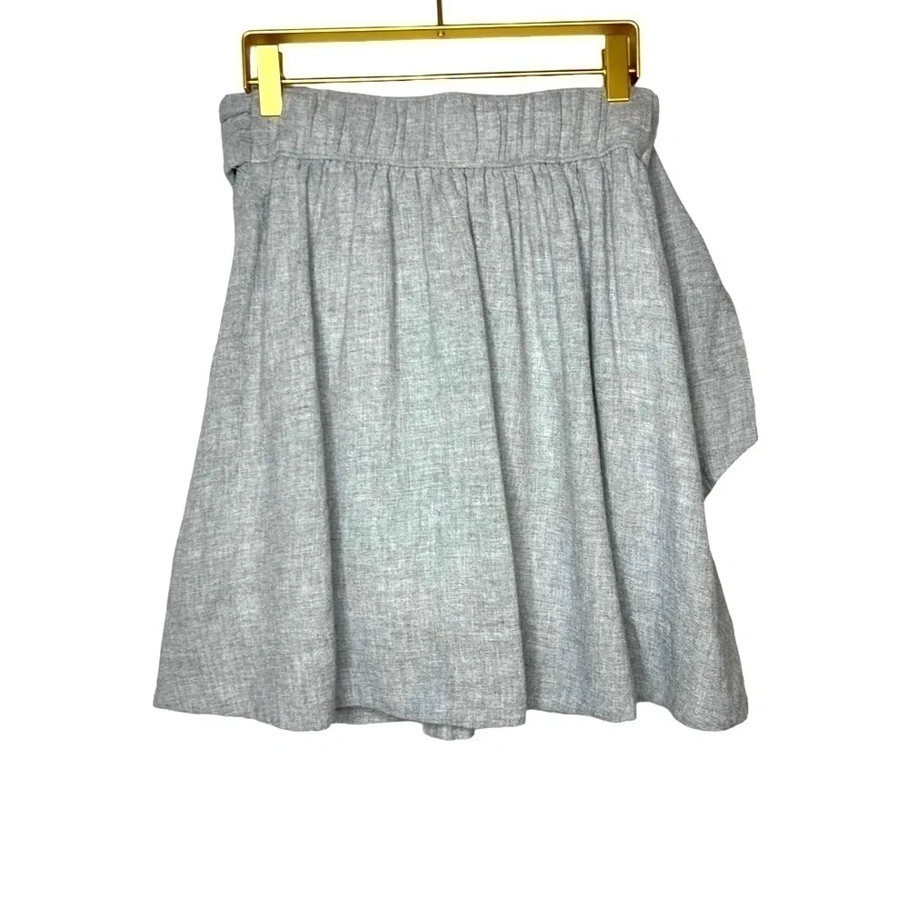 Club Monaco Jouiette Grey Button Front Sash Waist Skirt